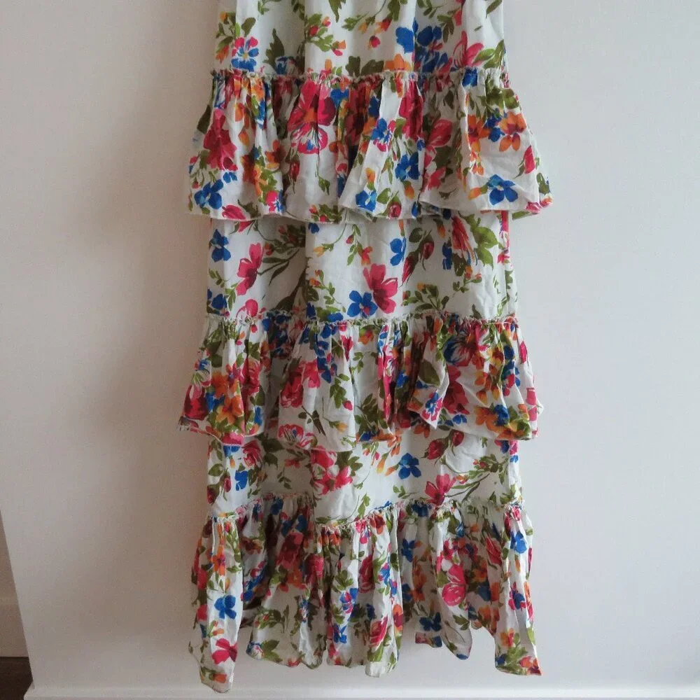 EYWASOULS MALIBU Inka Tiered Floral Maxi Dress Bohemian Summer - Size XS / S - Picture 14 of 16
